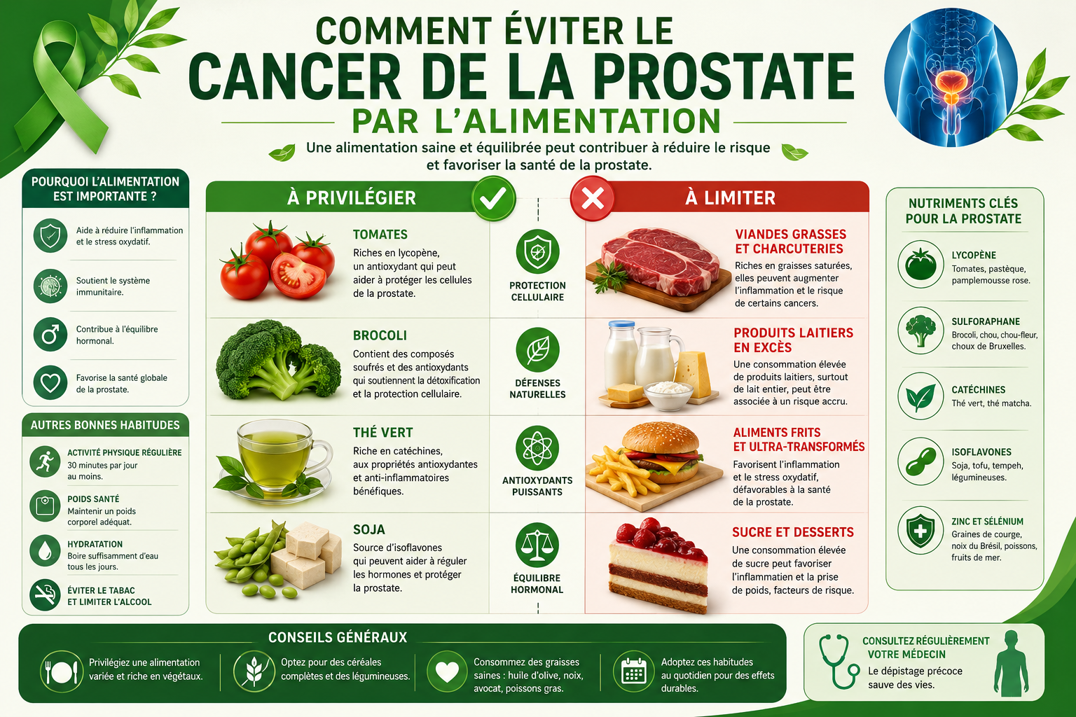 Est-ce que l'alimentation peut vraiment prévenir le cancer de la prostate et quels aliments manger ?