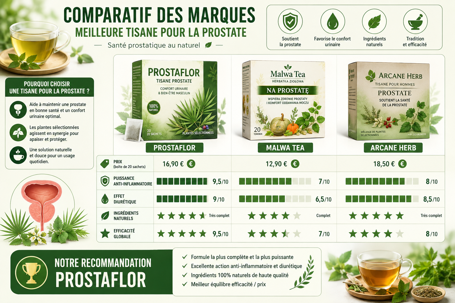Qu'est-ce qu'une tisane bonne pour la prostate et comment ça marche ?