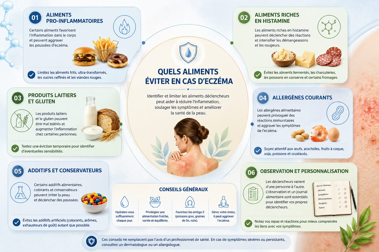 Quels aliments éviter en cas d'eczéma : les 15 aliments inflammatoires à surveiller
