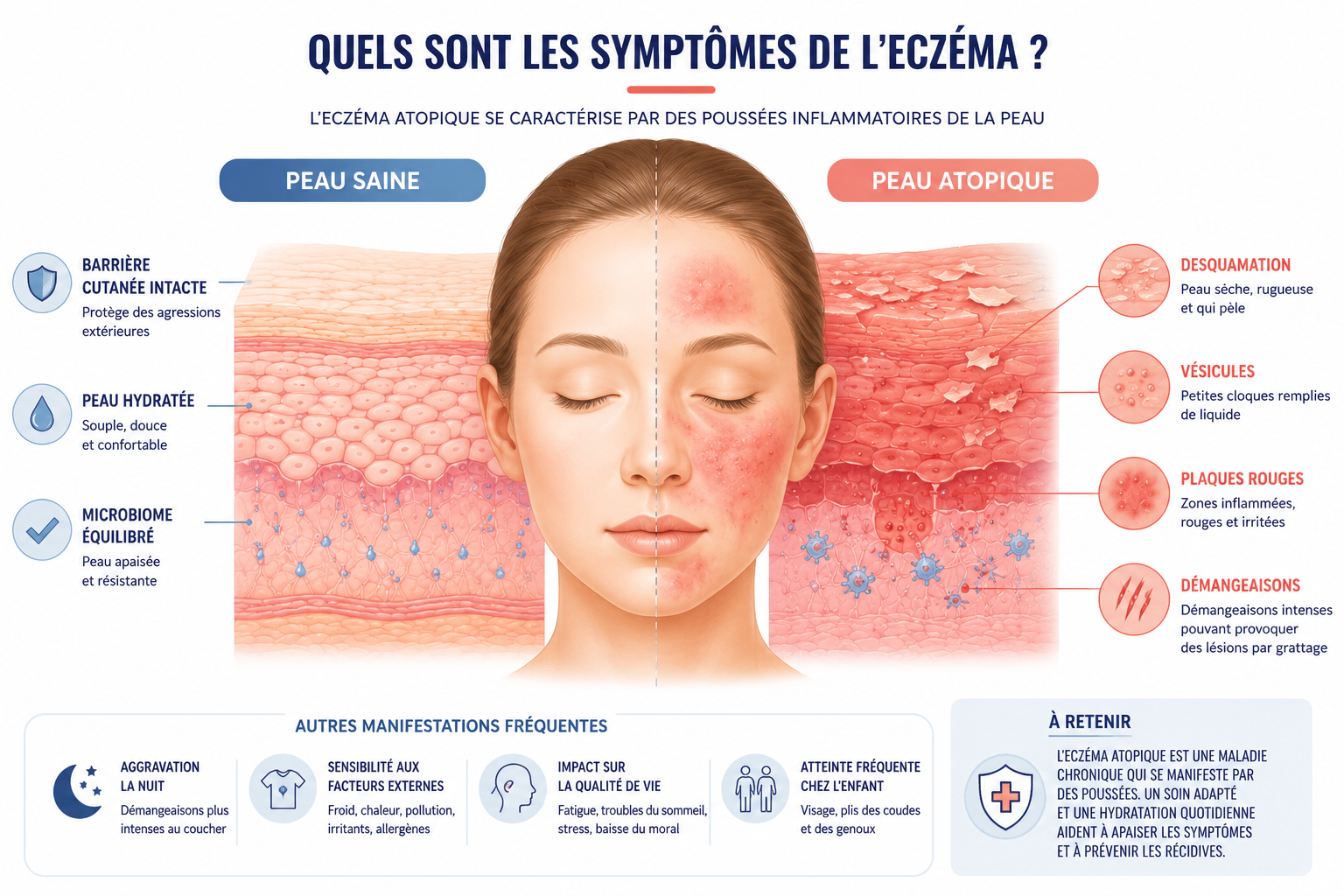 2. Plaques rouges inflammatoires