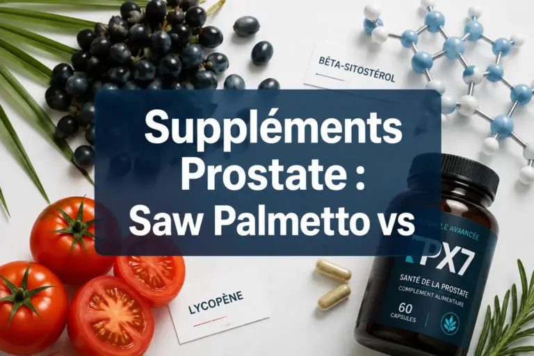 Suppléments Prostate : Saw Palmetto, Bêta-Sitostérol, Lycopène et PrimalFlow PX7
