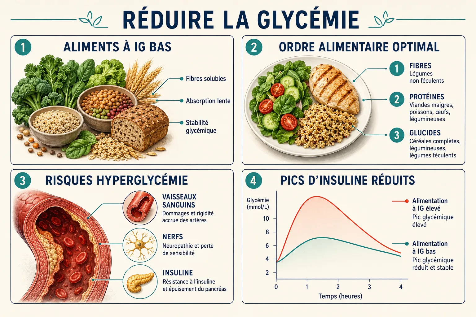 Les meilleurs aliments et recettes simples pour Réduire La Glycémie