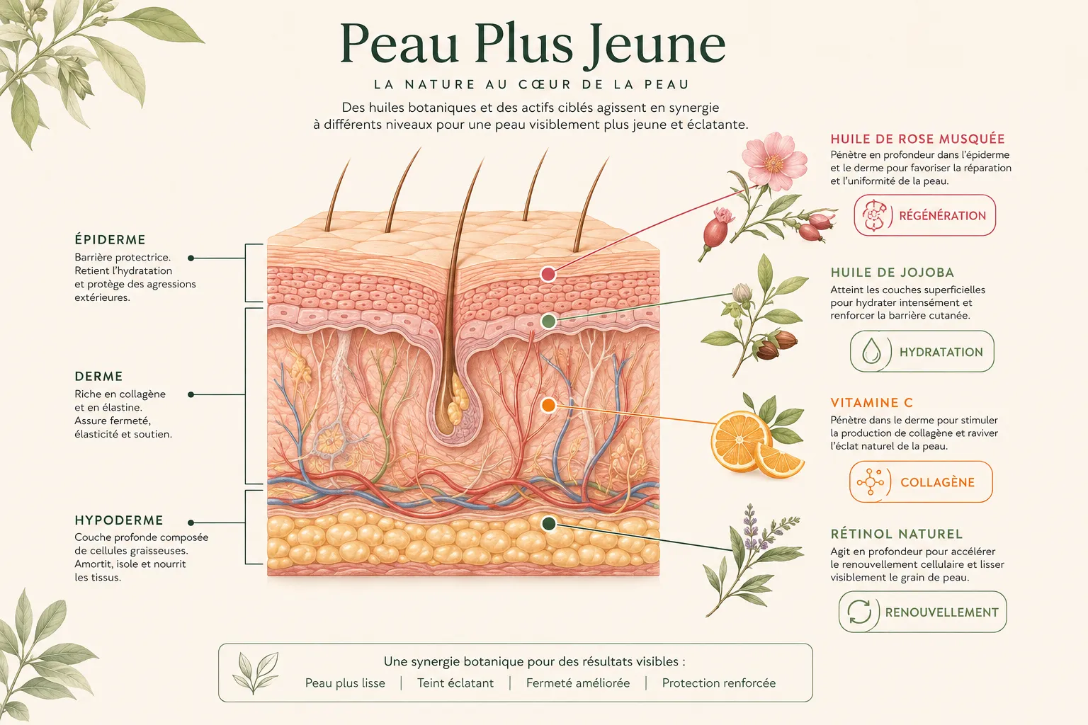 2. Huiles et Actifs Botaniques : Les Alliés d'une Peau Plus Jeune