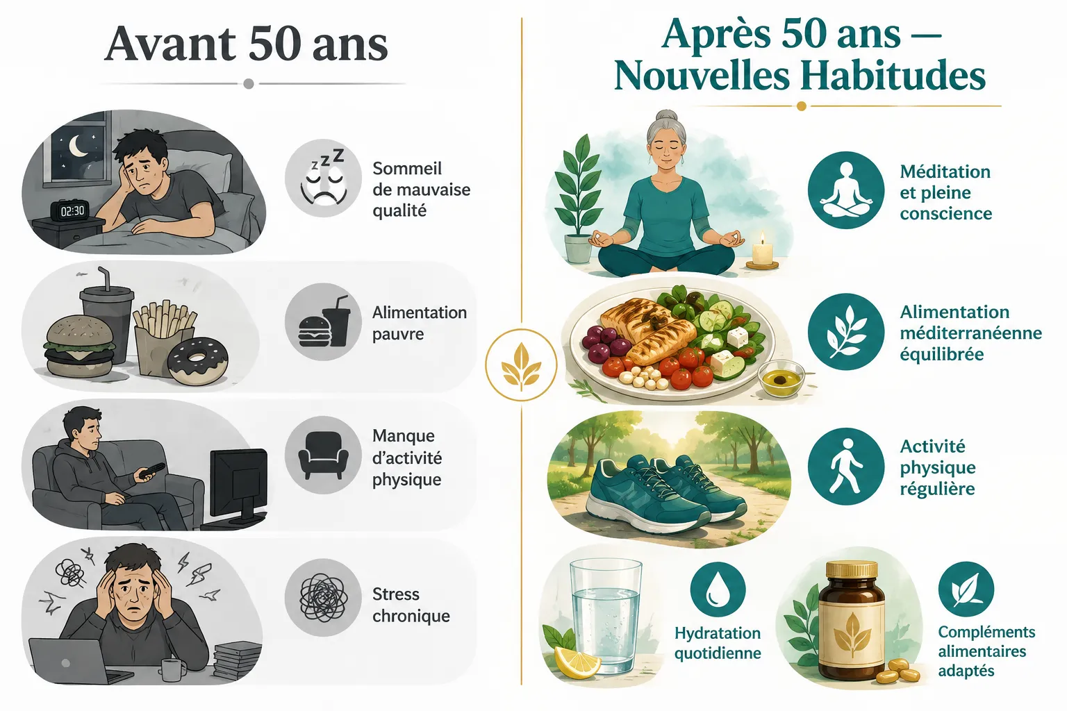 Est-il trop tard pour commencer des habitudes anti-âge à 50 ans ?