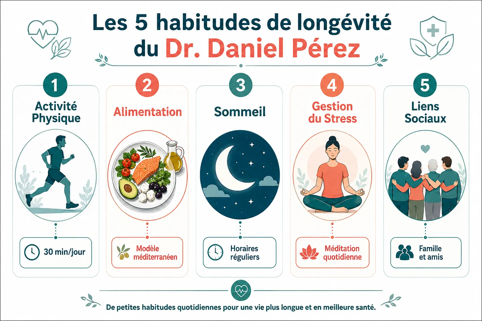 Les 5 habitudes clés pour la longévité selon le Dr. Daniel Pérez