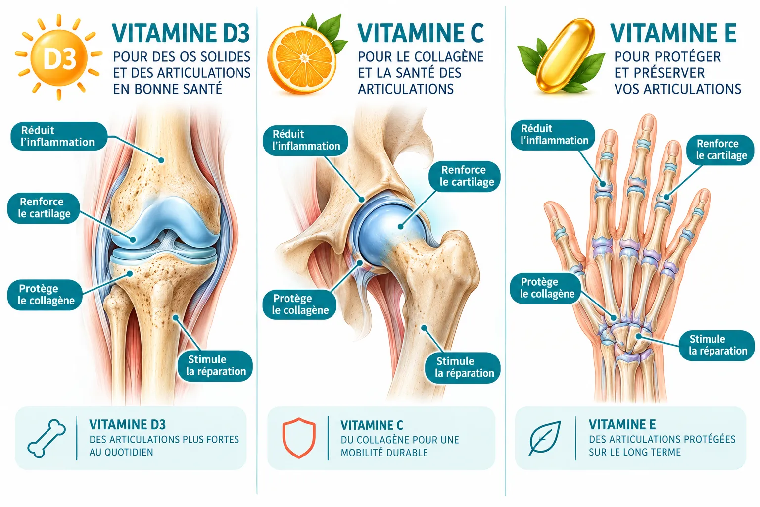 Les Vitamines Les Plus Importantes Pour Les Articulations | Santé et bien-être Points Clés à Retenir