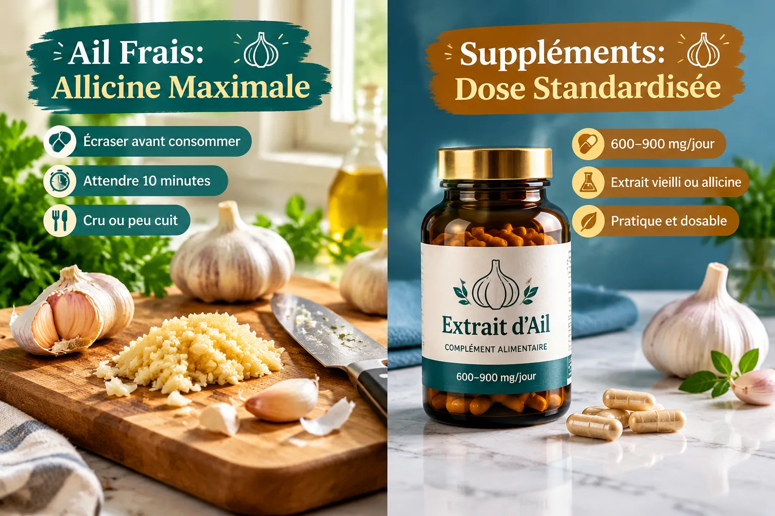 Suppléments d'allicine ou ail frais : lequel choisir pour le diabète ?