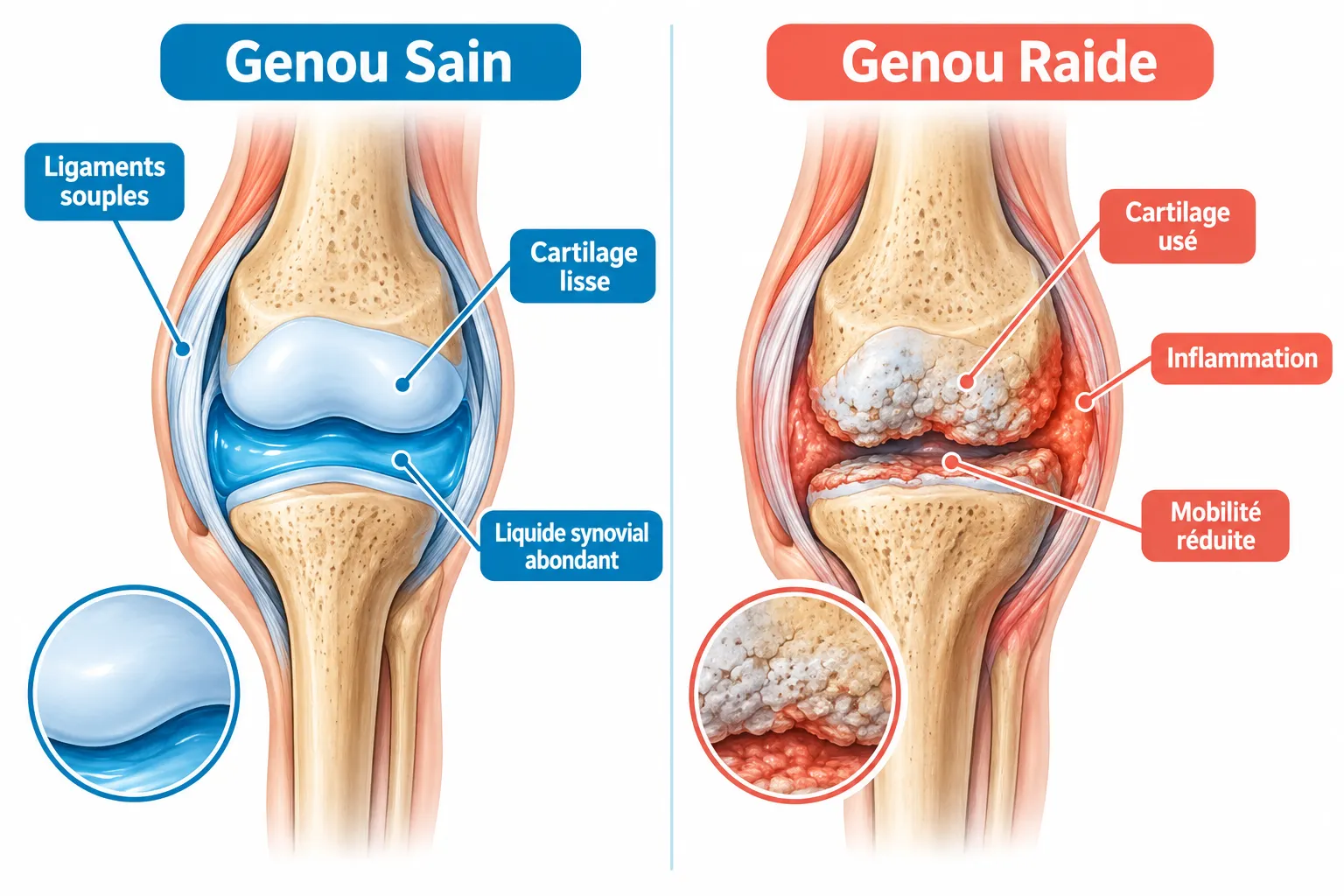 10 Exercices Doux Pour les Genoux Raides | Santé et bien-être Comprendre la Raideur du Genou